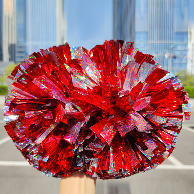 Láser brillante competencia profesional manejar porristas danza Bola de flores de mano deportes coloridos apoyos de pelota