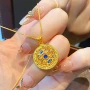 旋转八宝同款沙金毛衣链