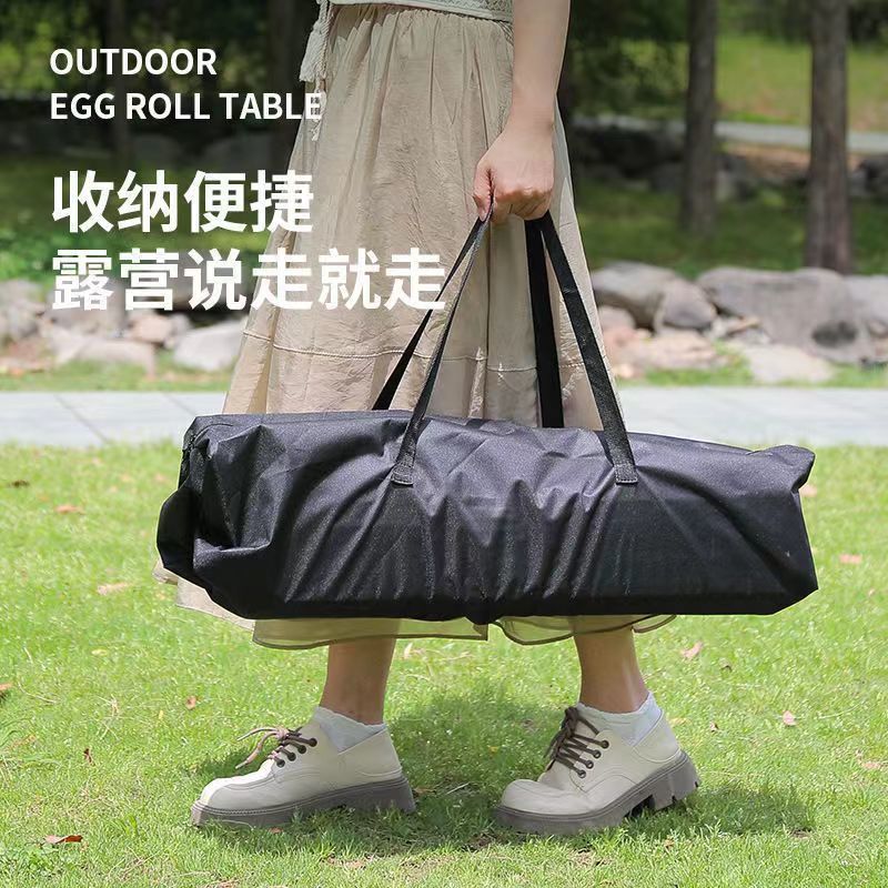 テーブルと椅子セット アウトドア キャンプ テーブル 折りたたみ エッグロールテーブル ピクニックテーブルと椅子 ポータブル ビーチ キャンプ テーブルと椅子セット|undefined