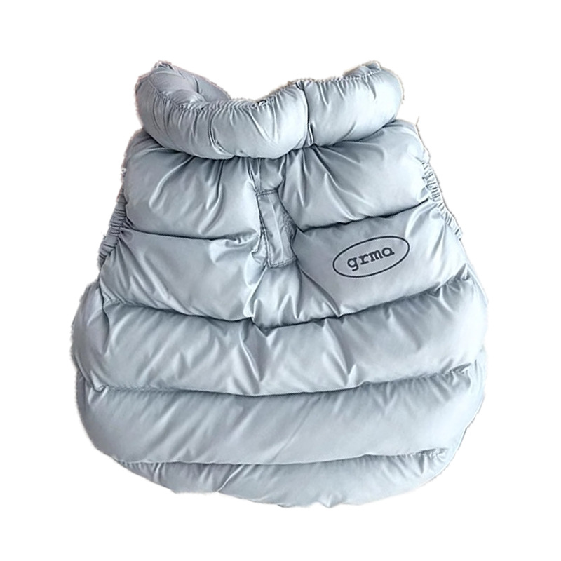 Otoño y invierno para perros coreanos Morandi simple chaleco de algodón caliente gato de dos patas peluche ropa de perro mascota