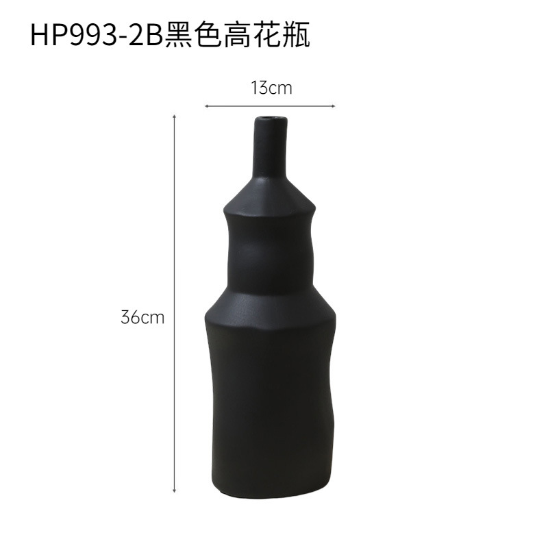Jarrón alto negro hp993 - 2b