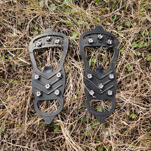 Outdoor Eight-Tooth Ice Claw Snow Claw Ice Grabber Snow Country Shoe Cover Shoe Chain High Elasticity Convenient to Put On and Take Off Winter Snow Country 