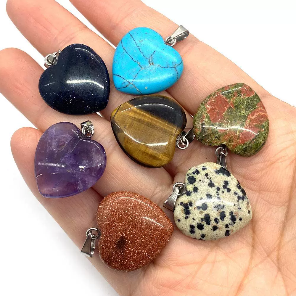 Organic pendant heart shaped, turquoise accessory, necklace, accessories, 20mm, wholesale