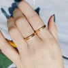 Brand fashionable high quality ring with letters for beloved stainless steel, simple and elegant design, English letters, on index finger, does not fade