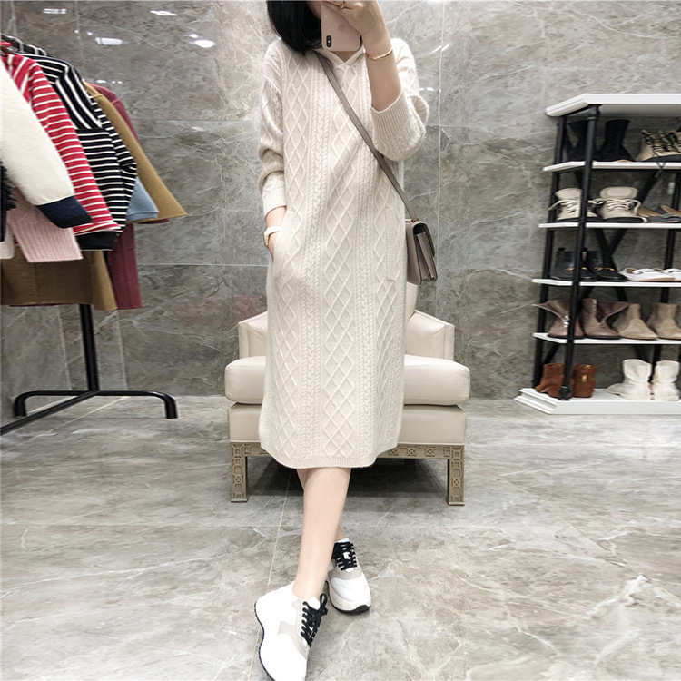 Lapel Sweater Coat Women's 100 Pure Mountain Cashmere Sweater Women's Autumn New European High-end Loose Thick Knitted Top