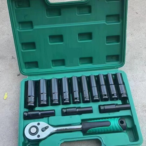 Electric wrench socket, extended hexagonal wrench, large flying gun set, auto repair machine repair tool box set 8-32