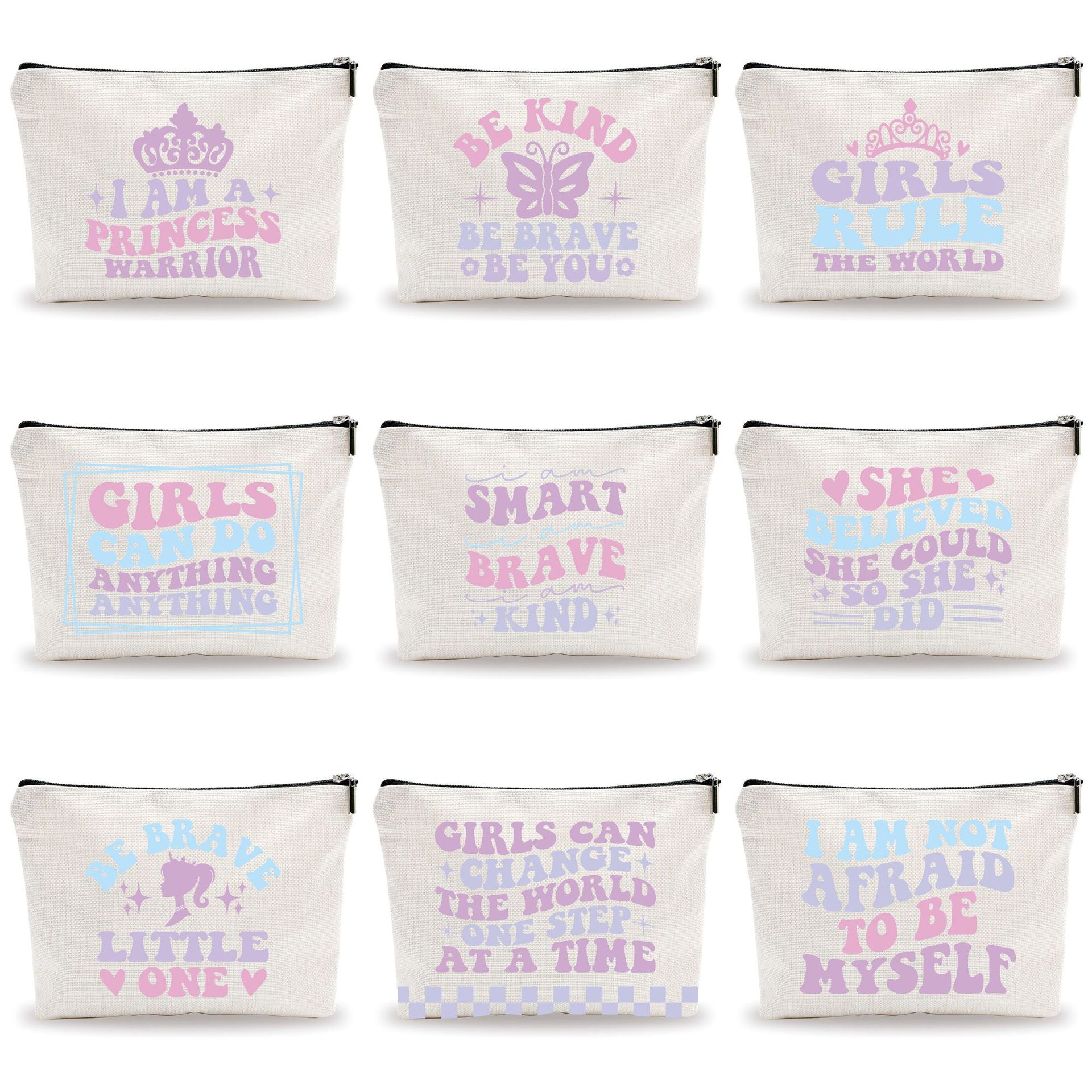 Transfronterizo Amazon nuevo lino impermeable chica regalo bolsa de maquillaje bolsa de mano bolsa de lavado bolsa de tela de almacenamiento