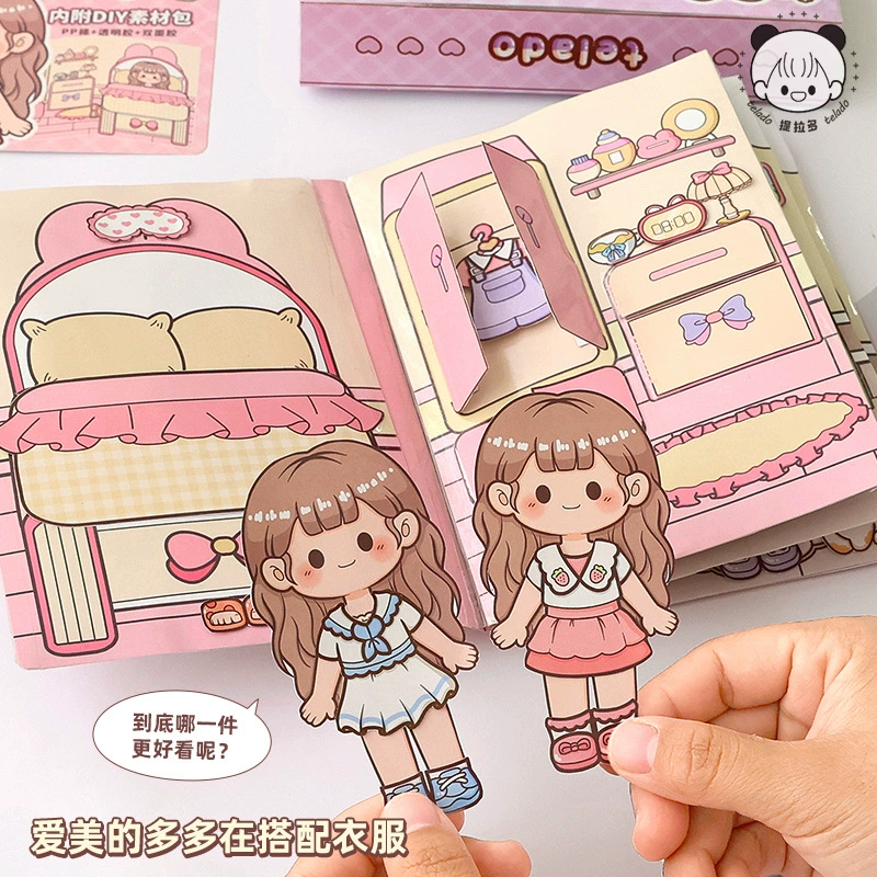 Slime, cute three dimensional book with stickers, DIY