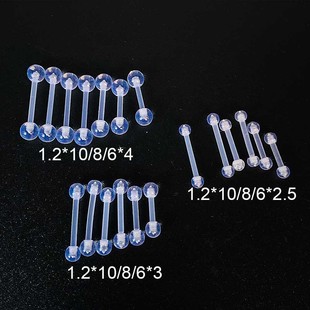 New Transparent Invisible Ear Bone Nails, Acrylic Soft Rod Earrings, European and American Cross-Border Body Piercing Jewelry