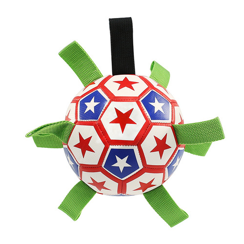 Amazon Pet Football Dog Football Toy Supplies Outdoor Multifunctional Interactive Dog Ball with Rope