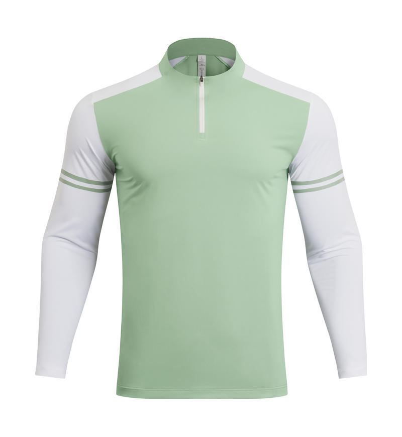 Primavera deportiva de secado de manga larga camiseta de entrenamiento de tenis de semi-cremallera ropa de ciclismo al aire libre para hombres y mujeres