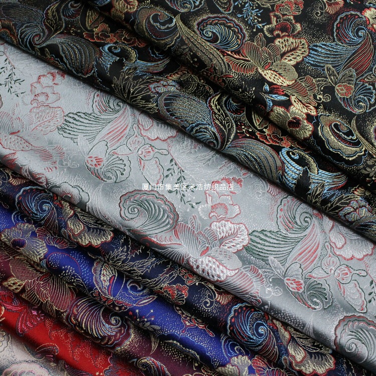 Chinese-Style Qipao Baby Clothes, Hanfu, Mongolian Robe, Decorative Handmade Butterfly Fabric, Jacquard Brocade Silk Fabric