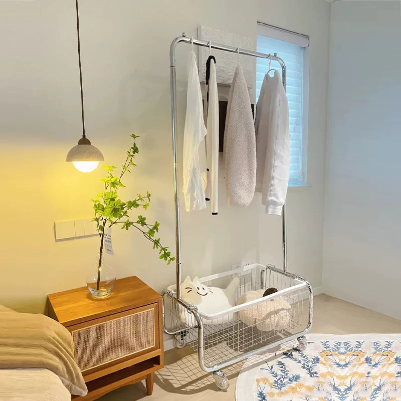Мобильная вешалка для одежды, напольная стойка для хранения одежды в спальне, доступная роскошная вешалка для одежды, простая сушилка для одежды, вешалка для домашней одежды