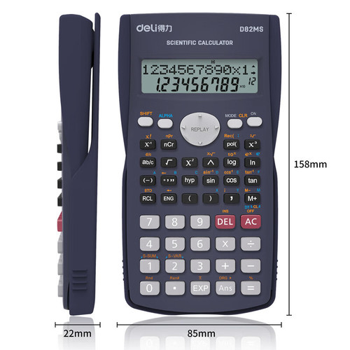 Deli D82MS function scientific calculator with 240 functions is suitable for exams for middle and high school students.