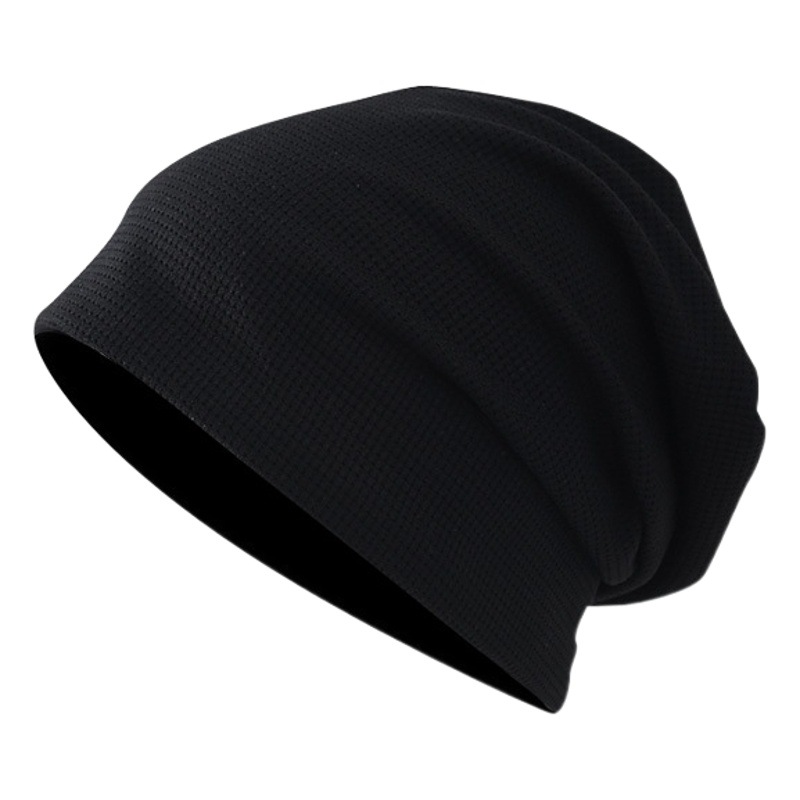 Women's Spring and Autumn Beanie Hat, Versatile Knit Hat, Waffle Pattern Pullover Hat, In-Stock Korean Style Hat That Makes the Face Look Smaller