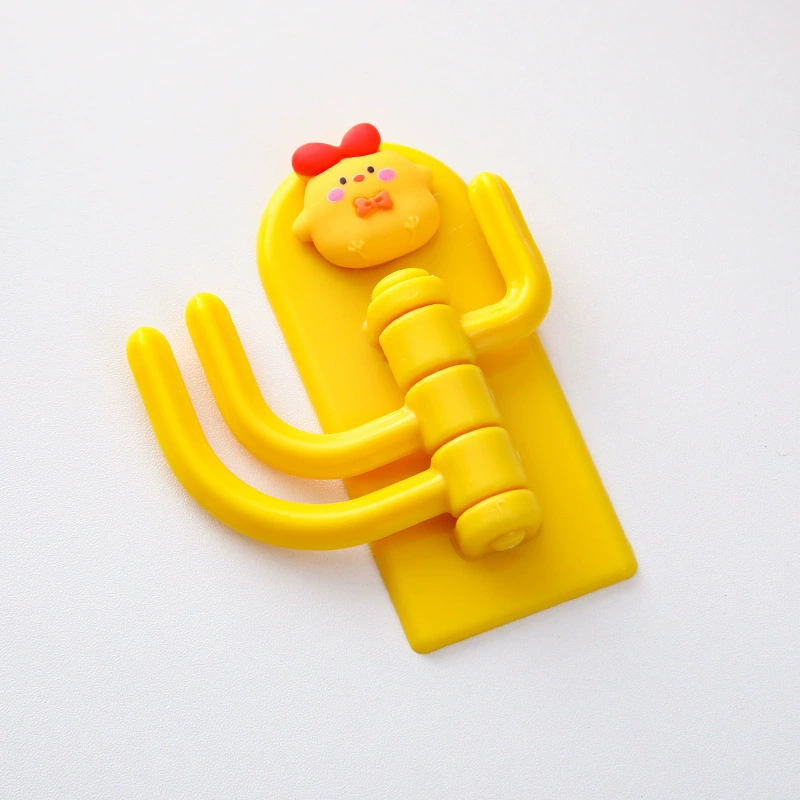 Cute cartoon three -hook hook Student dormitory wall without trace avoidance sticking hook wall door behind the key hook