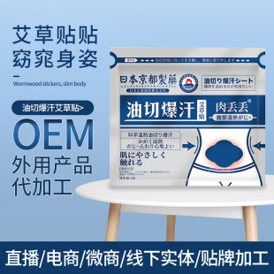 Japan Kyoto Oil Cut Burst Sweat Wormwood Sticker for Fat Meat Diu Diu Big Belly Waist Herbal Energy Oil Absorbing Sticker