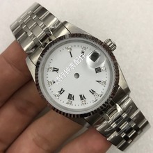 手表配件74033 D壳8200 2824 2836 2846表壳蓝宝镜表壳白罗马盘款