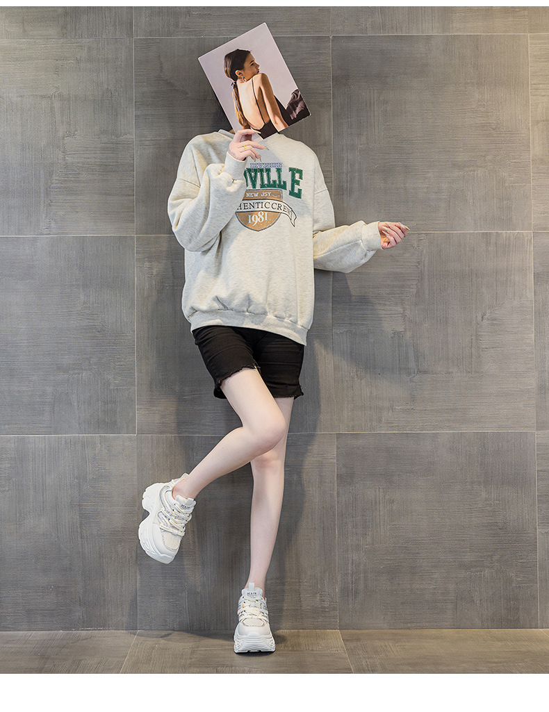 Giày sneaker nữ chunky đế dày tăng chiều cao phong cách hot girl mùa xuân 2026 — M2807 màu be, M2807 màu bạc, M2807 màu đen, M2807 Màu tím chi tiết 10