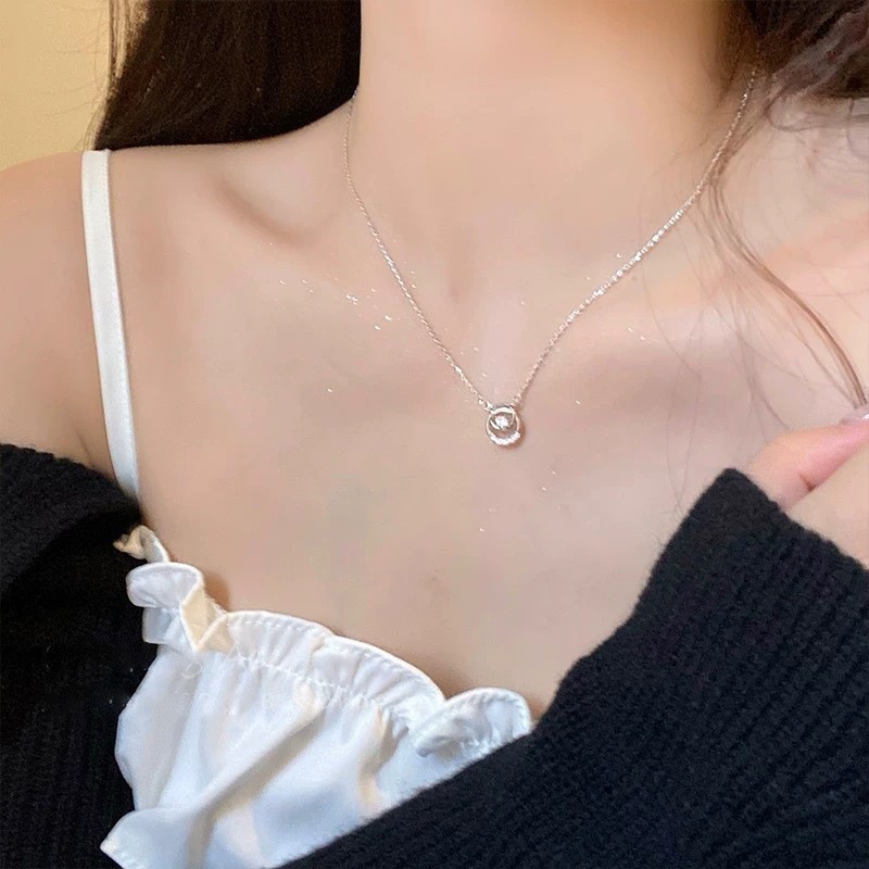 S999 Sterling Silver Gardenia Necklace Sweet Floral