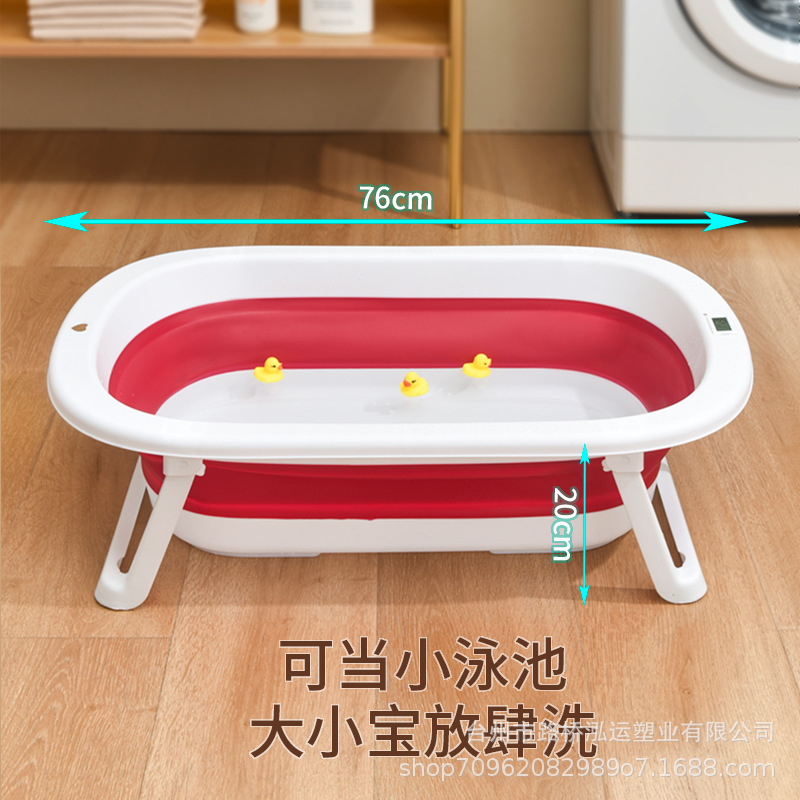 Bañera Plegable para Bebé de Plástico Antideslizante y Portátil image 3