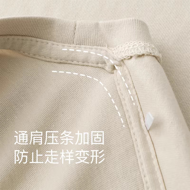 500g纯棉重磅夏季圆领口美式短袖t恤男女纯色厚实不透宽松大码潮|undefined