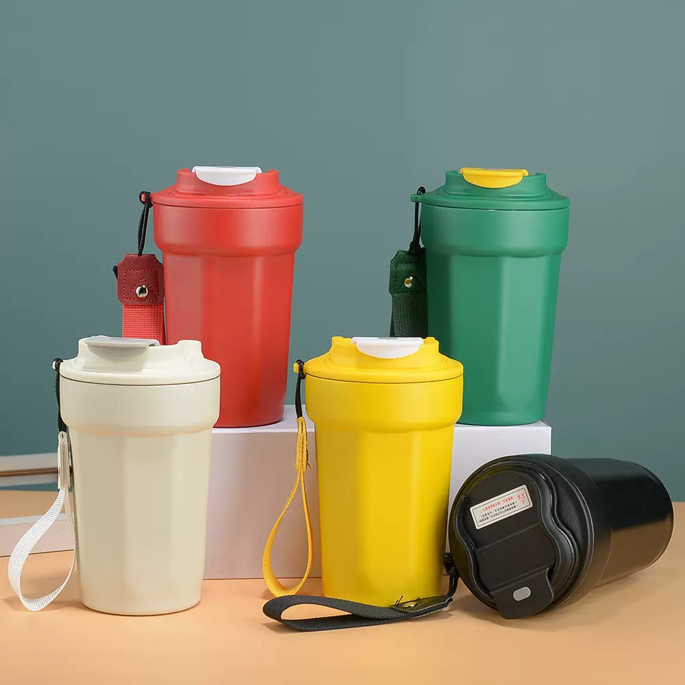 316不锈钢八角咖啡杯户外运动便携办公保温杯男女可乐水杯礼品杯