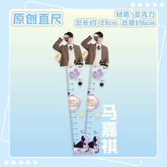 Timeless Group Ruler PP Bag Packaging Celebrity Merchandise Student Stationery Measuring Drawing 15cm Transparent Ruler