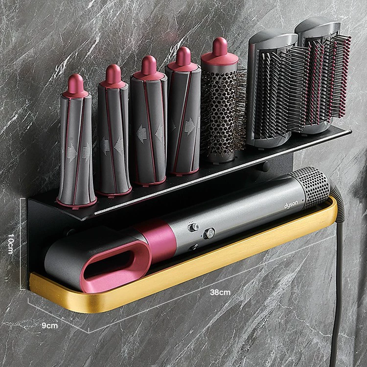 Крепление для фена Dyson без сверления, держатель для полотенца в туалете, настенное хранение для фена и стайлингового стержня