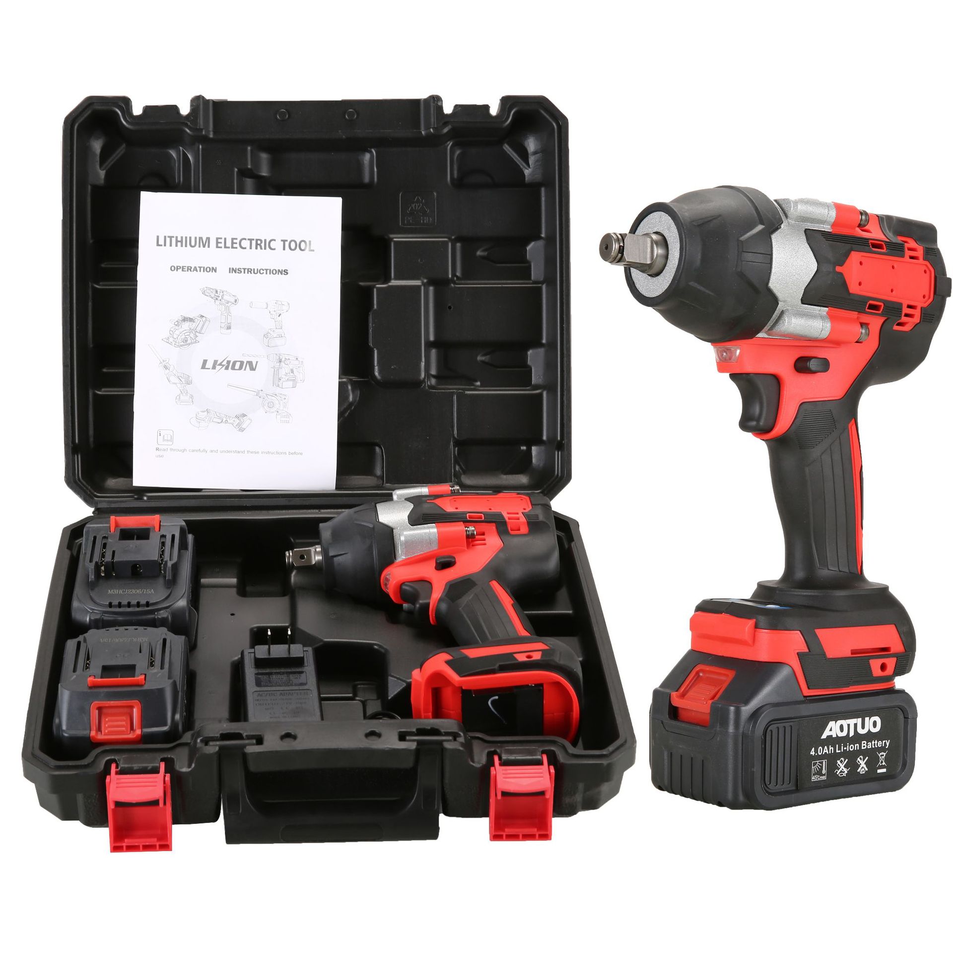 Llave de impacto eléctrica transfronteriza, llave eléctrica de litio recargable de alta potencia, llave eléctrica de litio, pistola de reparación de vapor al por mayor