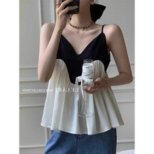 缎面小吊带背心女外穿夏季2025内搭露肩法式别致上衣外穿欧美跨境