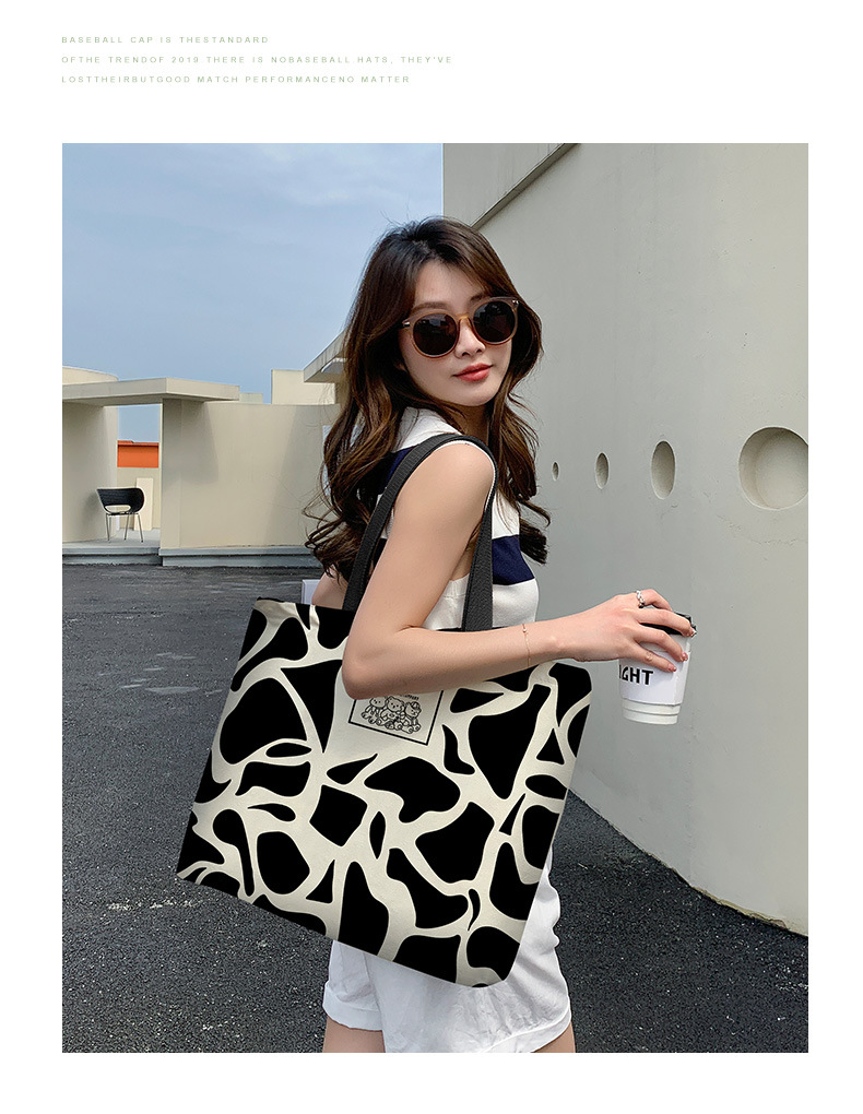 Women's Fashion Cow Pattern Canvas Shopping Bags display picture 7