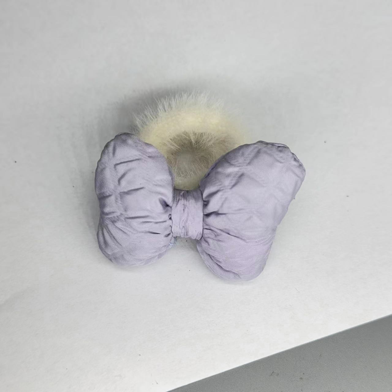 Accesorios para el cabello de los niños arco banda para el cabello Niñas Otoño e Invierno cuerda para el cabello de felpa Niña Linda tocado lazo banda de goma para el cabello