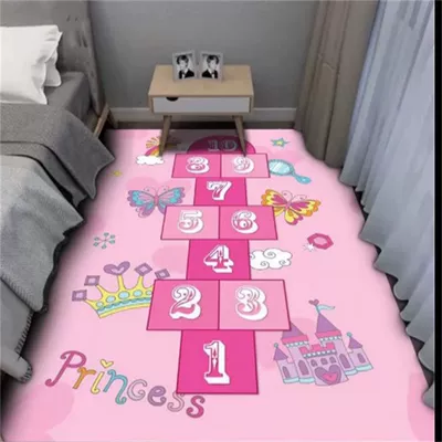 Bed Front Carpet: Avtomobil döşəmə paspasları - castle-pink-hopscotch-14-2m