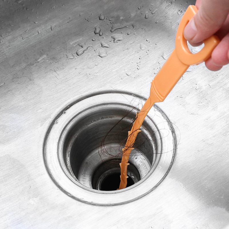 Desatascador de desagües para baño, gancho para limpiar tuberías de fregadero de cocina, desatascador de desagües para inodoro