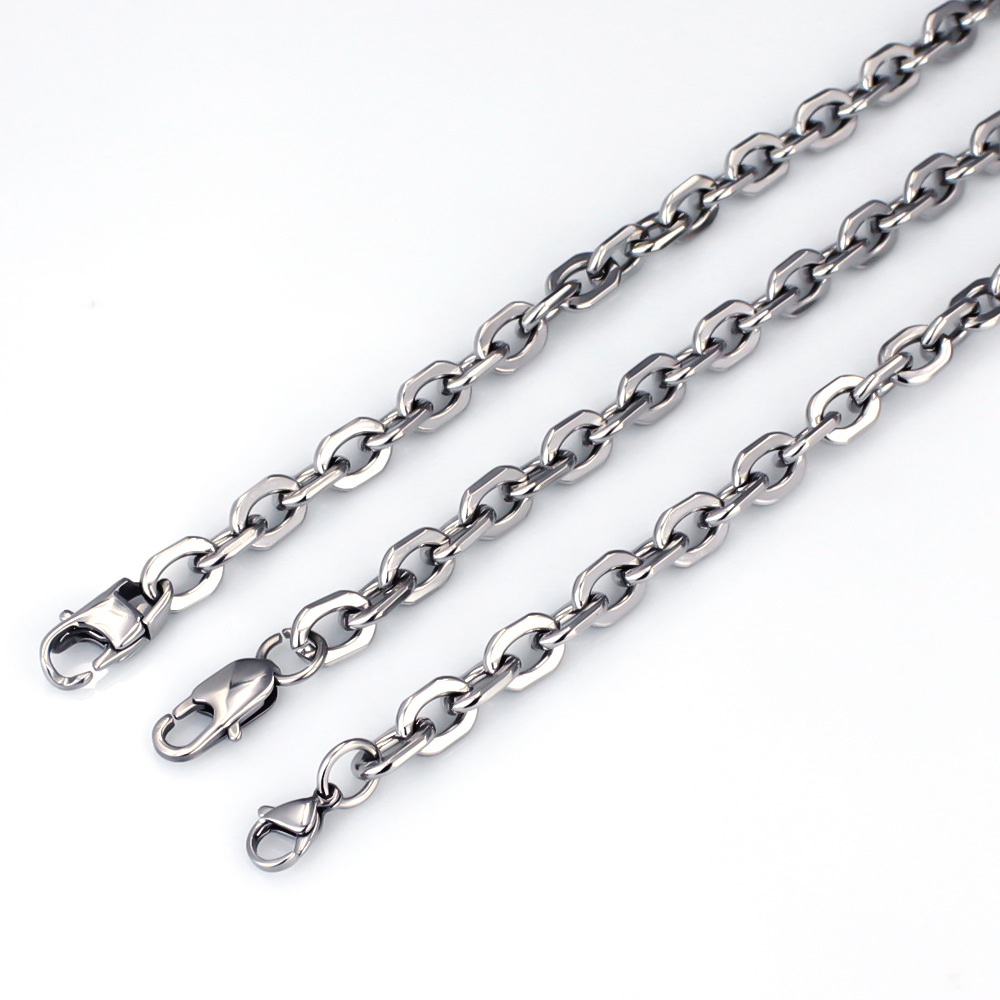 Hammered Cross Octagonal Cuban Link Chain Bracelet For Men_voghion.com