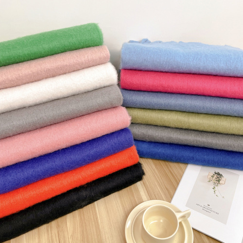 Mohair scarf solid color small sweet potato warm mid-length scarf winter shawl scarf outer wear European and American wholesale