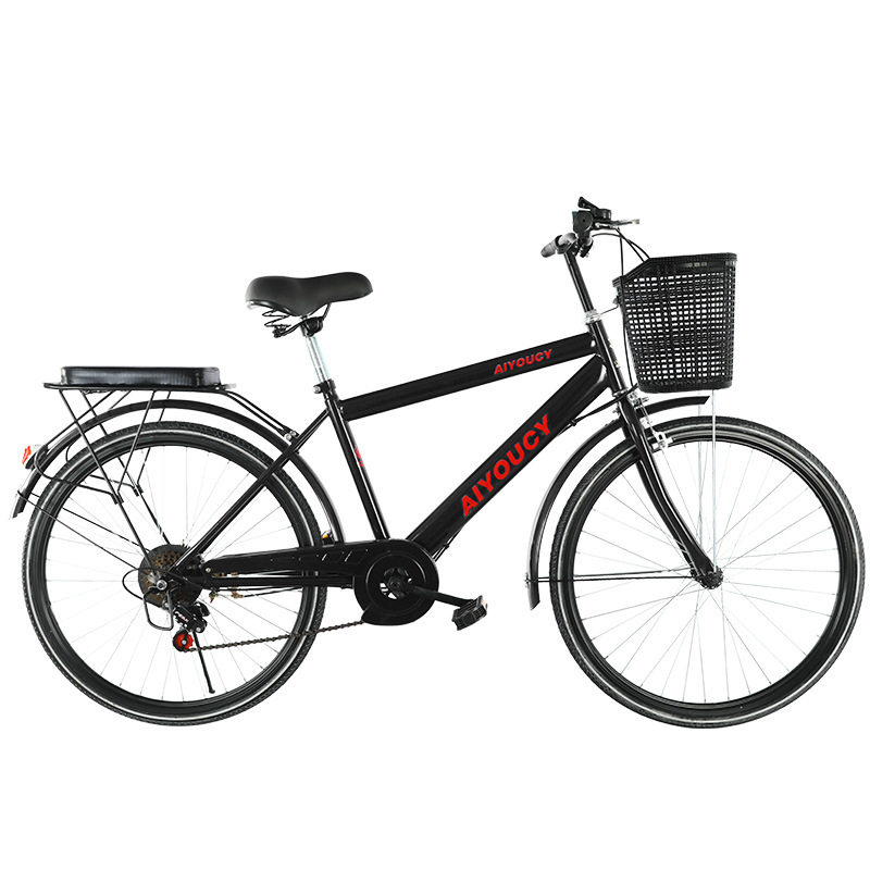 Cross-border outdoor bicycle riding men and women adult variable speed lightweight load solid tire retro commuter bicycle