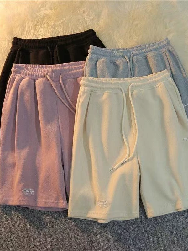 Спортивные шорты, летние брюки, oversize, высокая талия, плюс размер, свободный крой