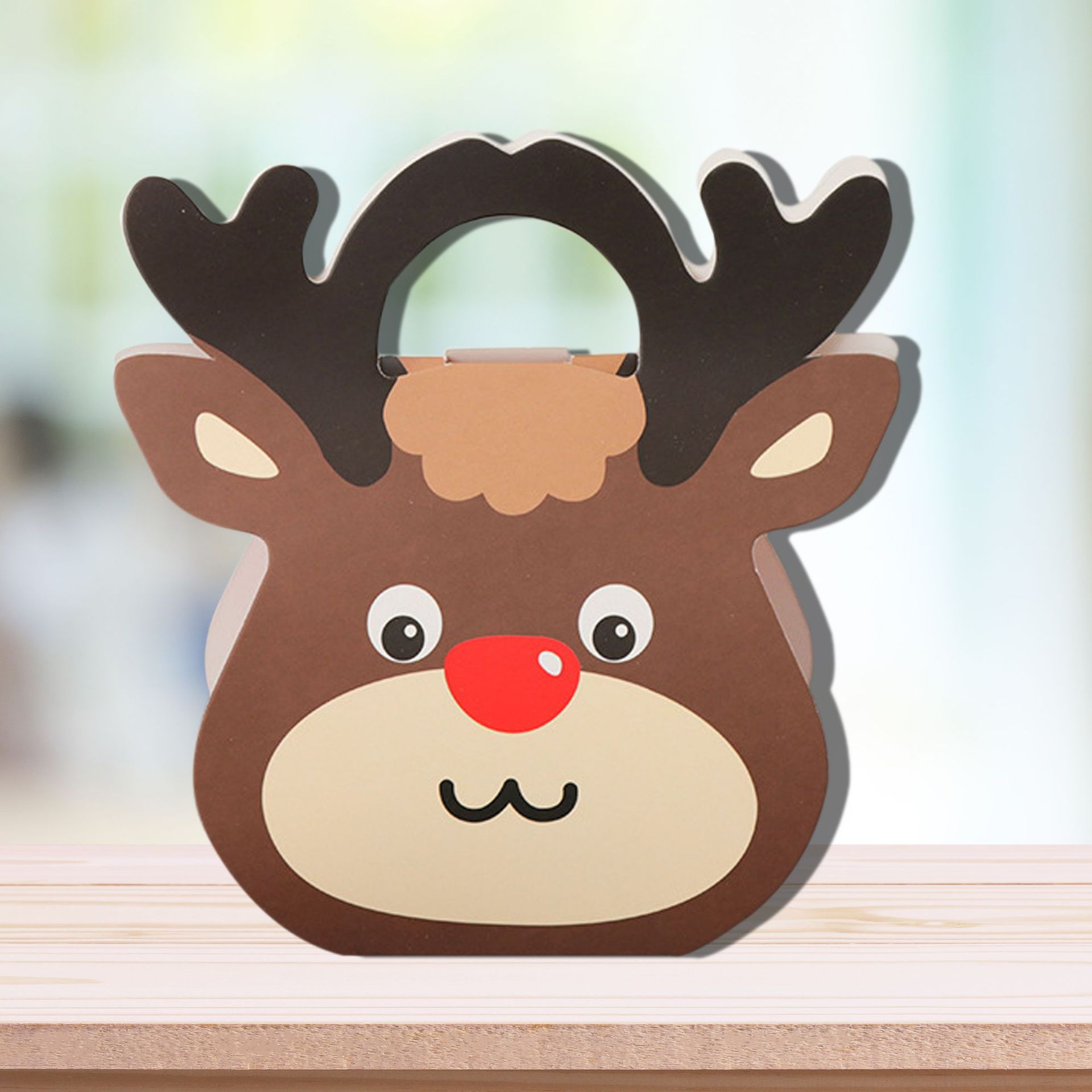 Transfronterizos lindos portátiles caja de regalo de embalaje de Navidad caramelo de alce al por mayor caja de regalo de dibujos animados embalaje creativo de papel