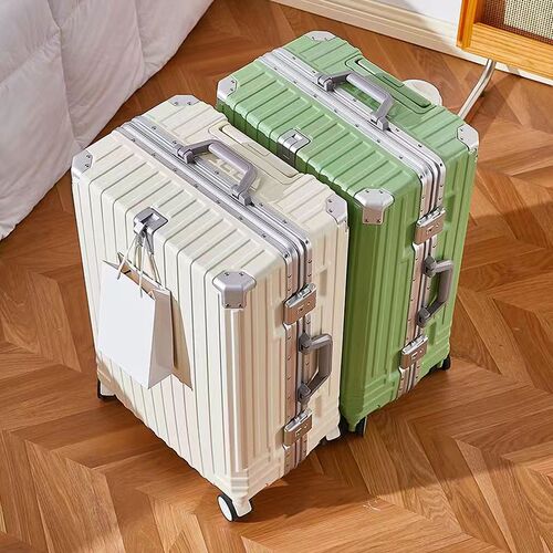Premium Factory Selection 20-inch Luggage Suitcase with Swivel Wheels, 24 Aluminum Frame, Pull-along Suitcase with Password Lock for Men and Women