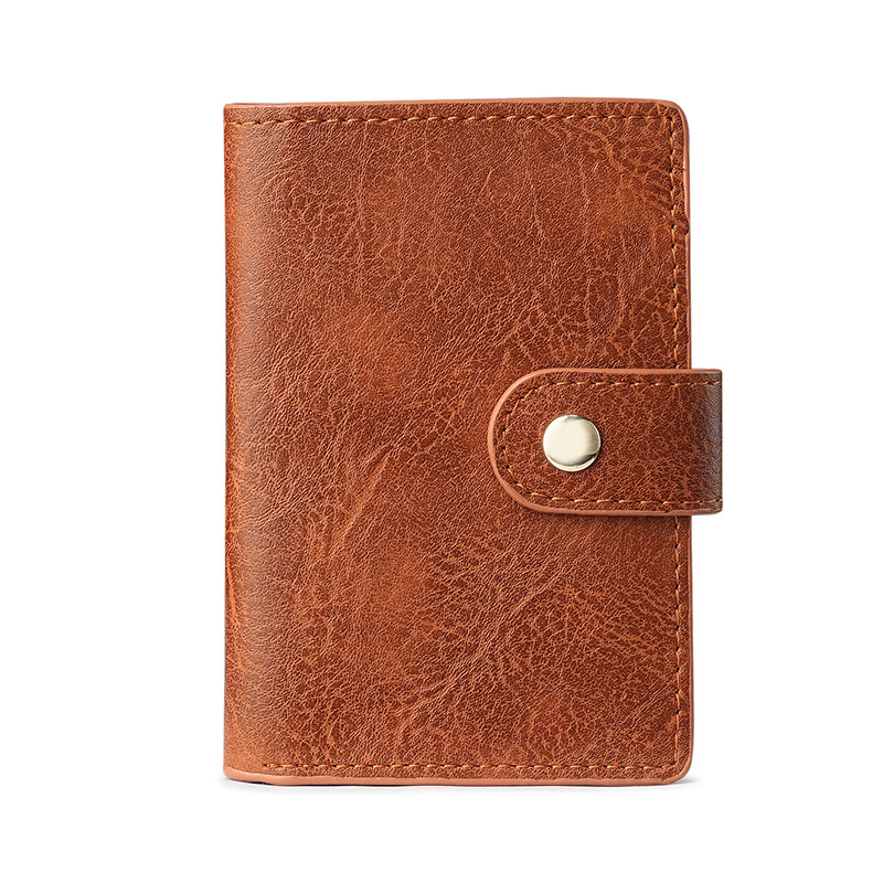 Cartera de alta calidad para hombres, exquisita y compacta multifuncional, cartera corta plegada, ultra delgada y simple, una pequeña cartera de tarjetas.