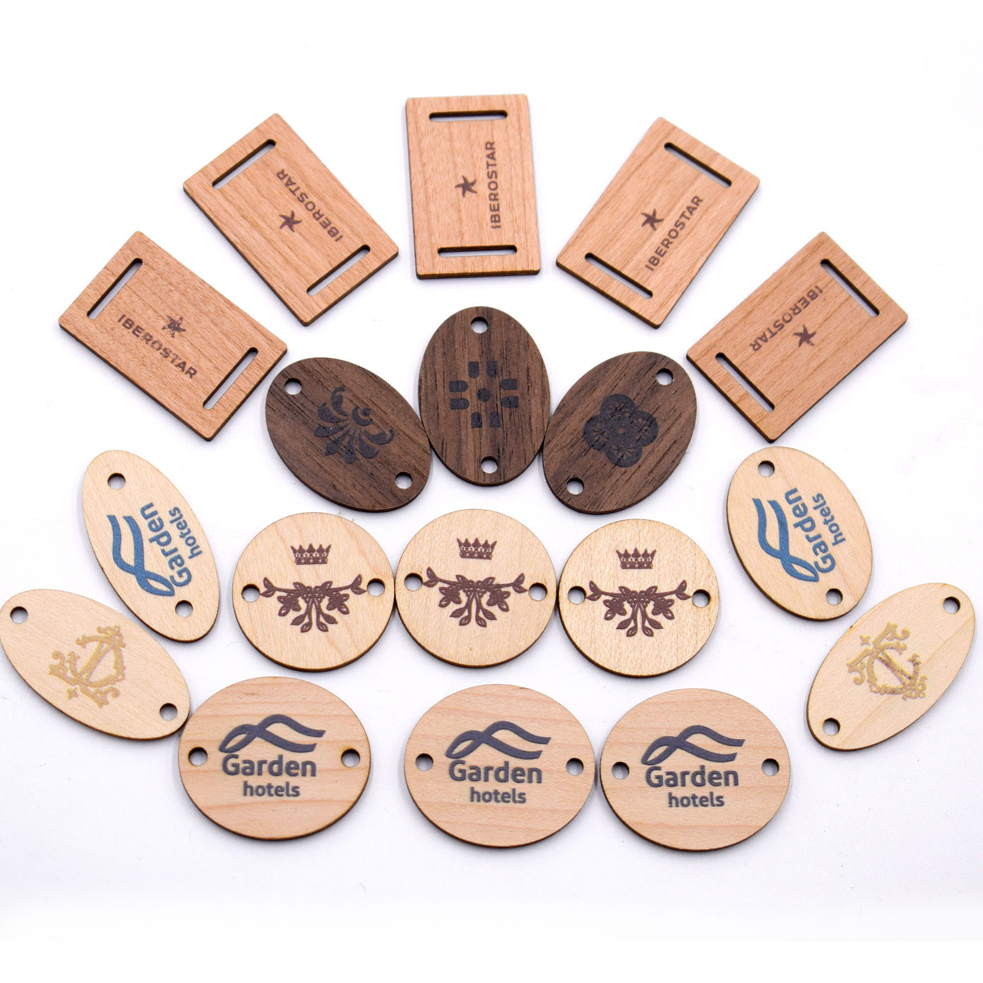 NFC木卡片圆腕带卡智能RIFD芯片手环木质卡可降解 木质芯片钥匙扣