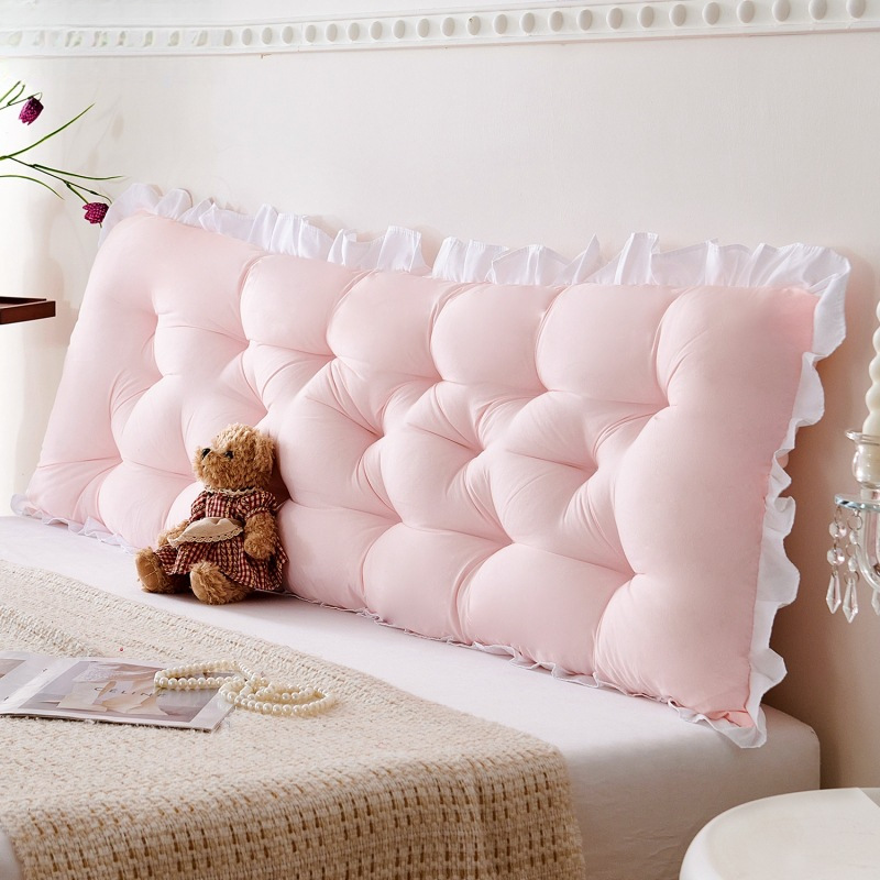 Bedside Cushion Trendy Ins Style Large Pillow for Bed Double Sofa Tatami Lumbar Support Anti-Collision Soft Cushion Backrest Cotton