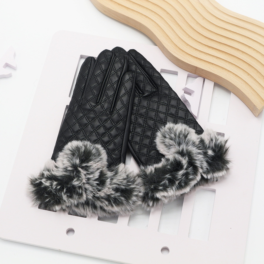 Guantes de pantalla táctil invierno mujer cuero estudiante ciclismo al aire libre abierto más terciopelo grueso a prueba de frío e impermeable algodón cálido otoño al por mayor