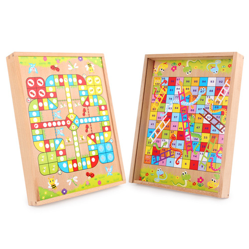 Manufacturer wholesale children's wooden multifunctional chessboard all-in-one multifunctional early education educational chess tabletop game
