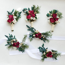 永生花创意胸花婚礼新郎新娘襟花宴会姐们闺蜜婚庆森系摄影手腕花