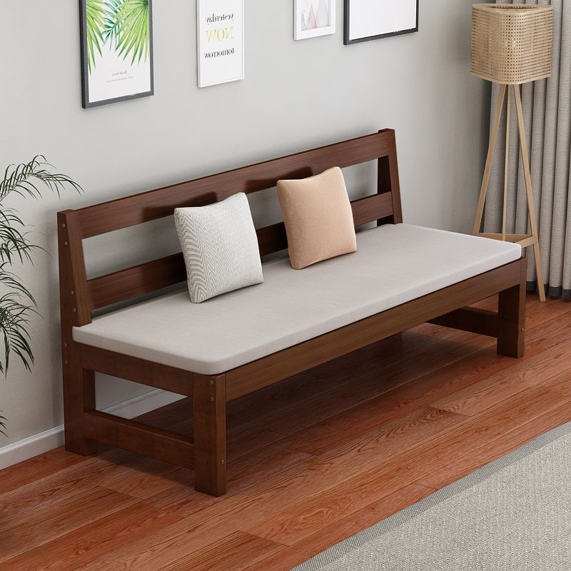 Solid Wood Sofa Bench Restaurant Home Health Room Small Apartment Rental Economical Chair Combination Backrest Bench