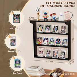 木质壁挂式木质卡片置物架星球卡片展示架木质卡片收藏展示架