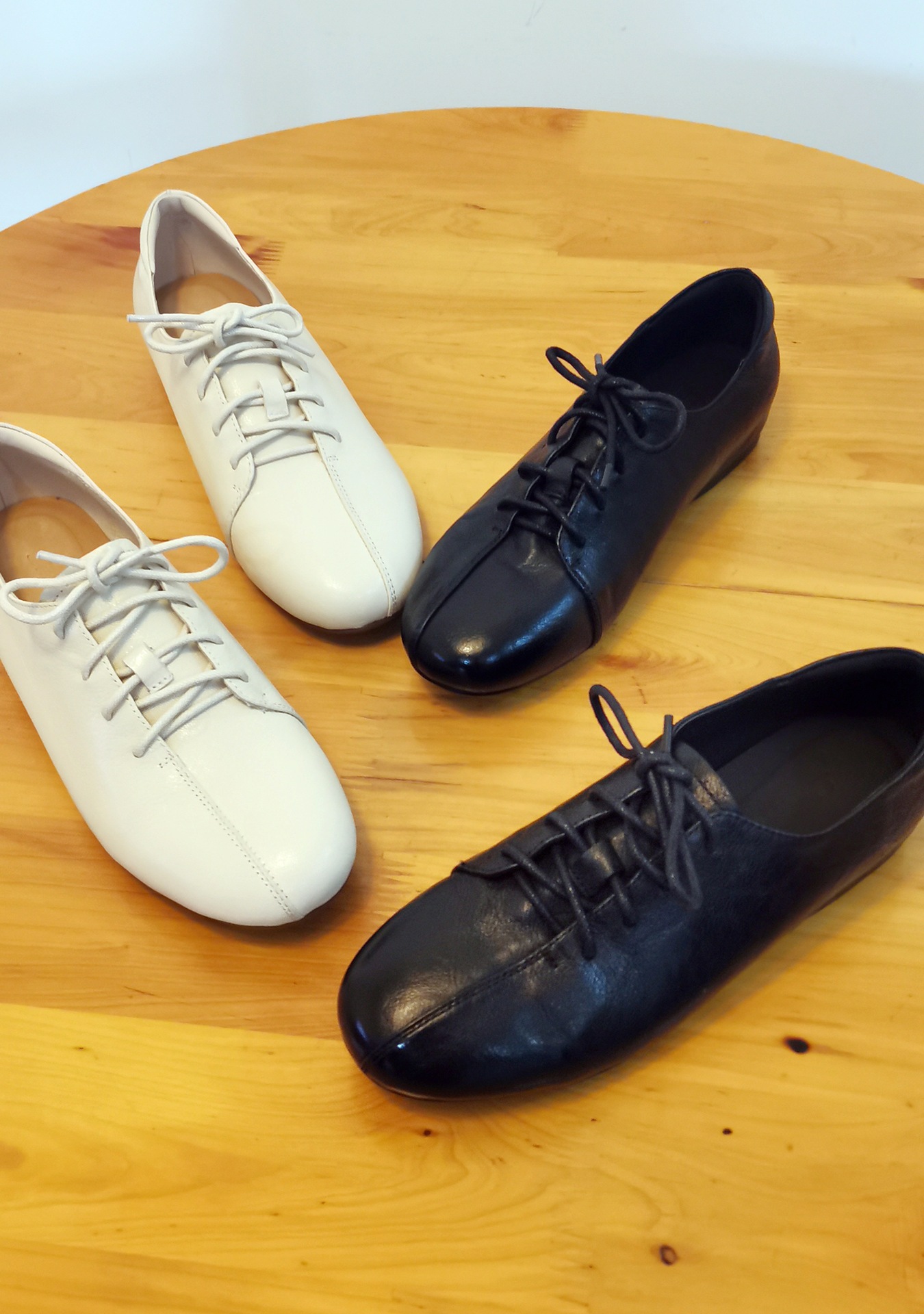 Giày lười nữ da cừu buộc dây mũi vuông phong cách loafer — đen chi tiết 18